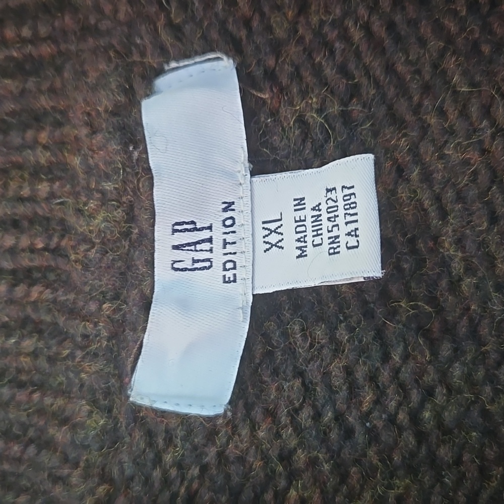 Vintage Gap Brown Wool Toggle Button Cardigan - image 3